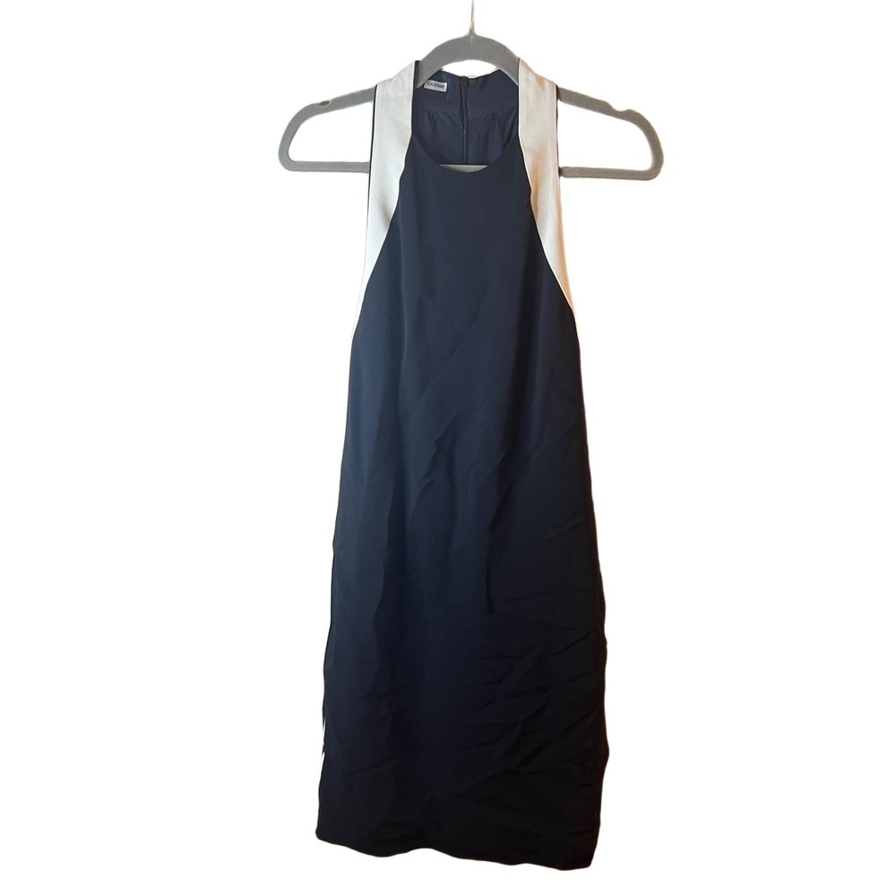 Stella McCartney black  Midi Dress with cream Shoulder Panels